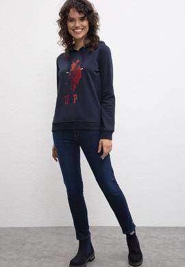 Kadın Lacivert Sweatshirt - 50206509012