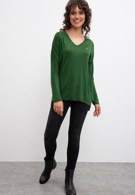 Kadın Yeşil Triko Kazak - 50206845031