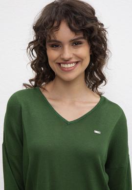 Kadın Yeşil Triko Kazak - 50206845031