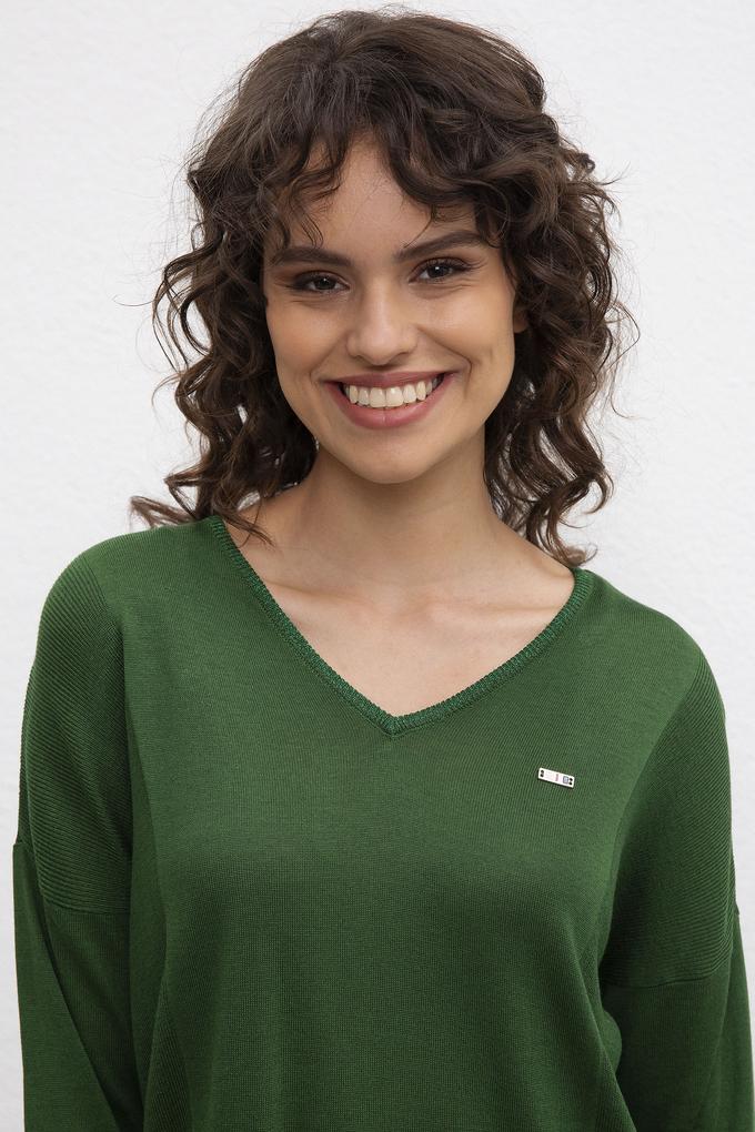 Kadın Yeşil Triko Kazak