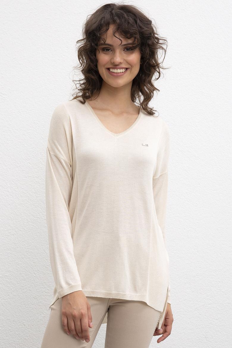 Kadın Beyaz Kazak - 50206845059