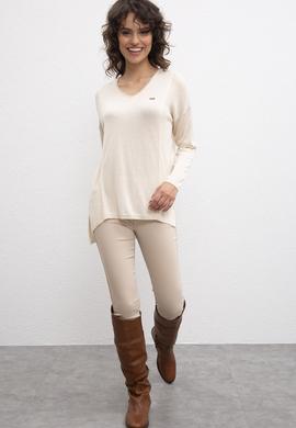 Kadın Beyaz Kazak - 50206845059