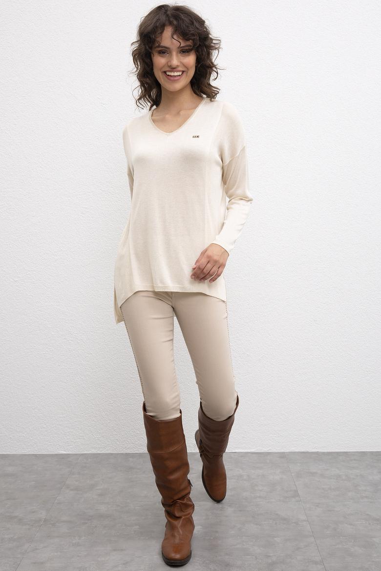 Kadın Beyaz Kazak - 50206845059