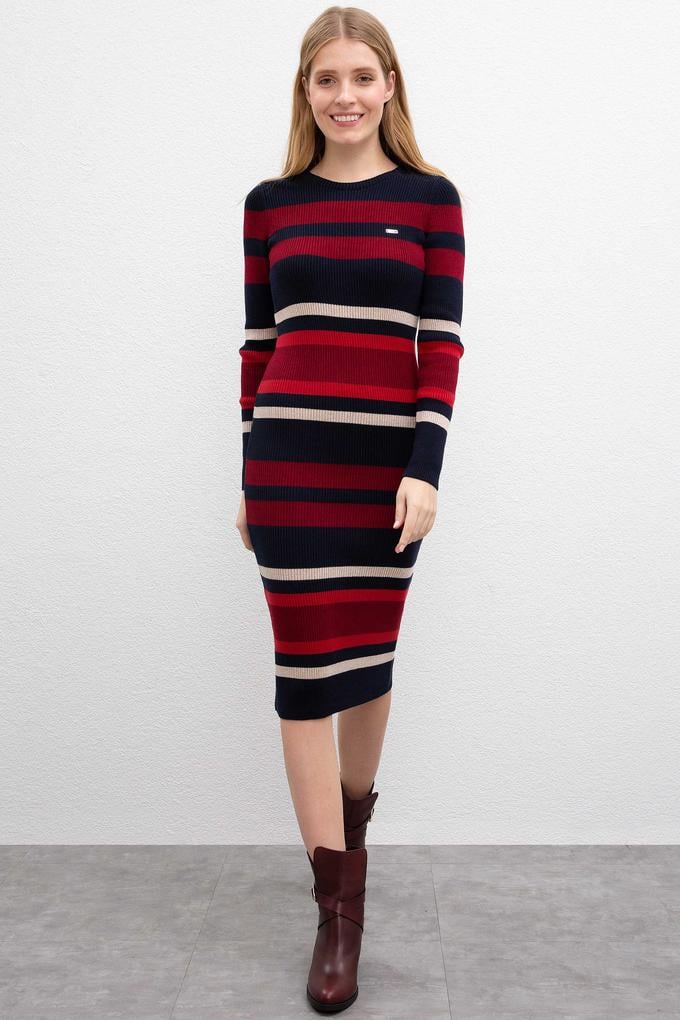 Kadın Lacivert Triko Elbise