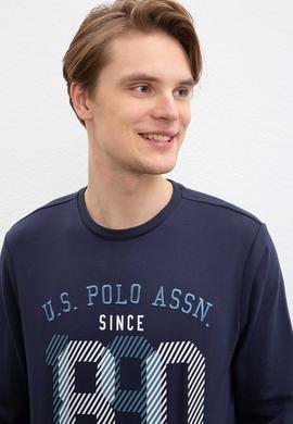 Erkek Lacivert Bisiklet Yaka Sweatshirt - 50207541003