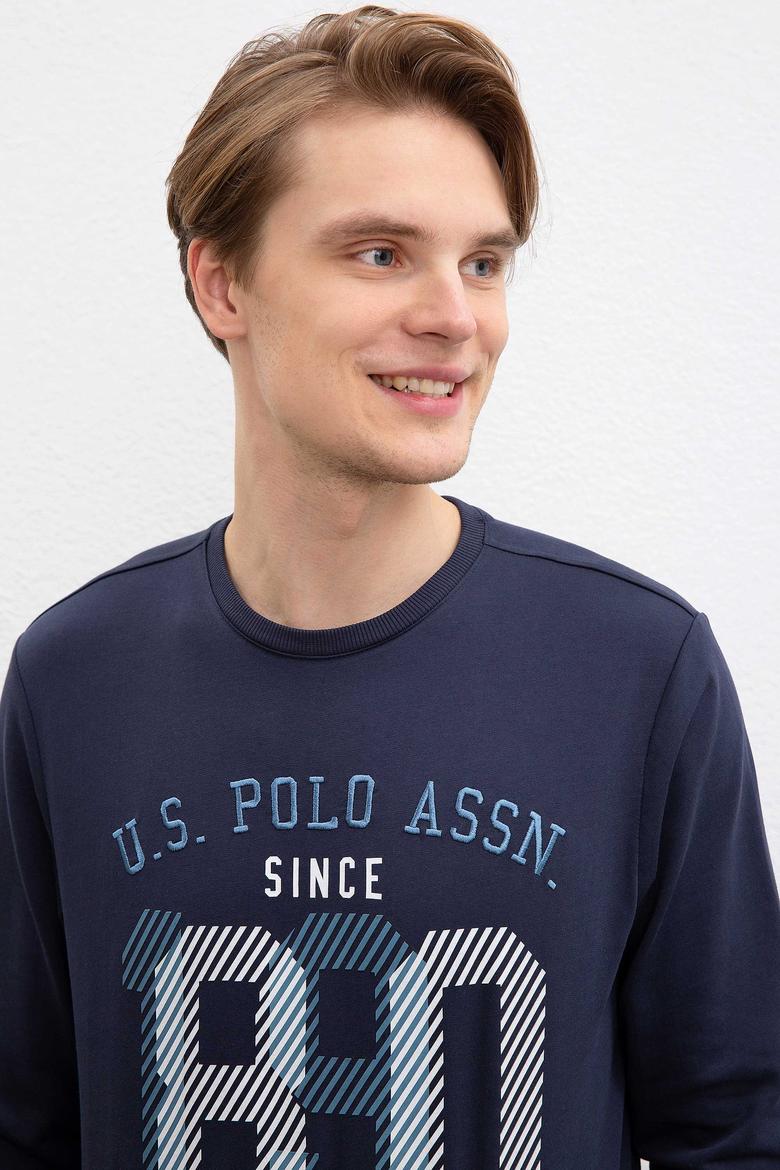 Erkek Lacivert Bisiklet Yaka Sweatshirt - 50207541003