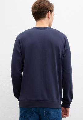 Erkek Lacivert Bisiklet Yaka Sweatshirt - 50207541003