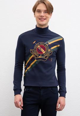 Erkek Lacivert Balıkçı Yaka Sweatshirt - 50207546001