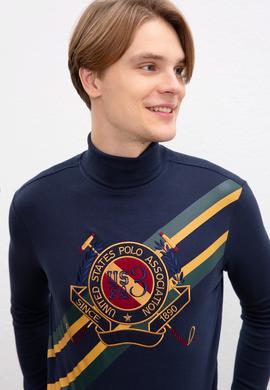 Erkek Lacivert Balıkçı Yaka Sweatshirt - 50207546001