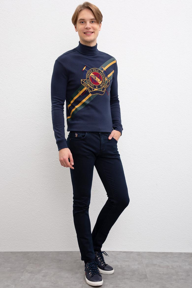 Erkek Lacivert Balıkçı Yaka Sweatshirt - 50207546001