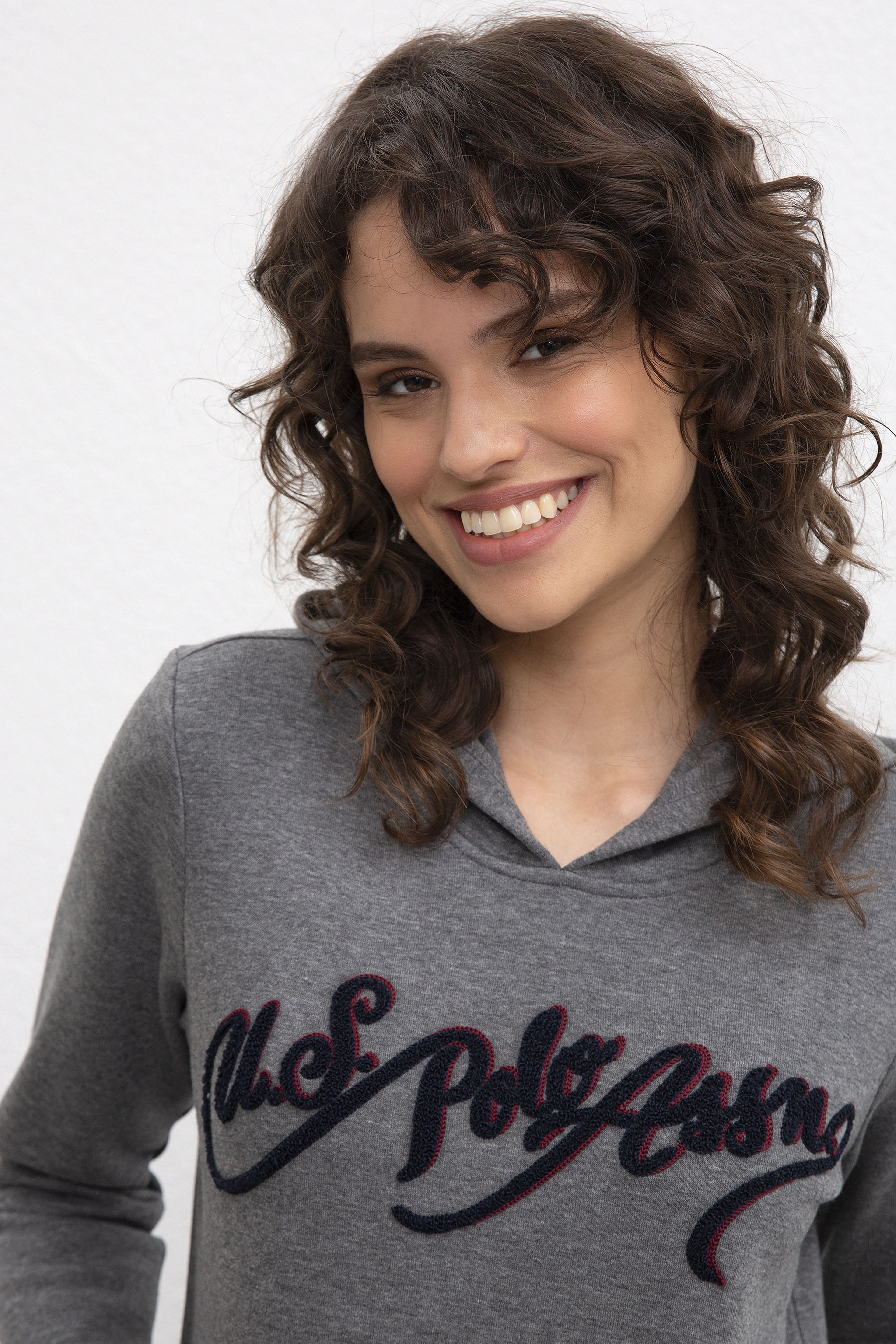 Kadın Gri Sweatshirt - Image 2