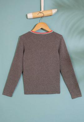 Kız Çocuk Gri Melanj Kazak - 50206136004