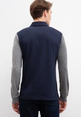 Erkek Bordo Polo Yaka Sweatshirt - 50207504026