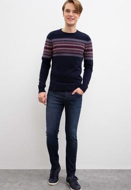 Erkek Lacivert Kazak - 50207661035