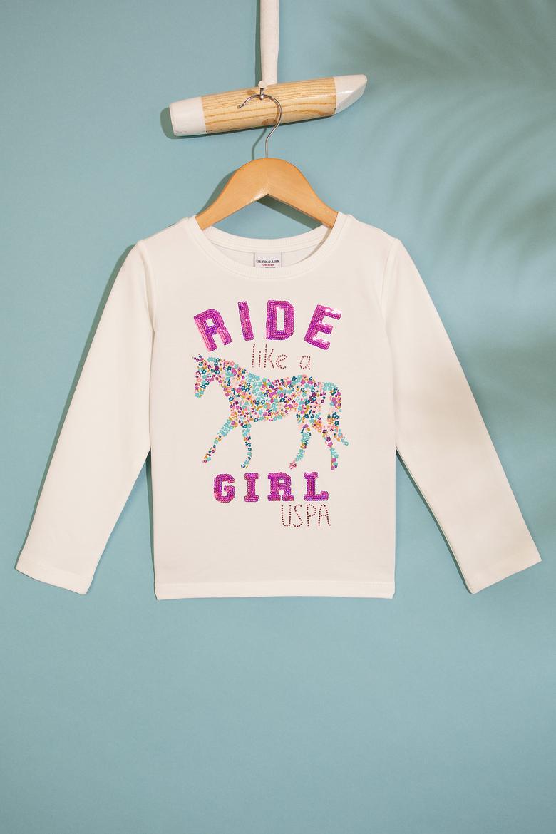 Kız Çocuk Beyaz Sweatshirt