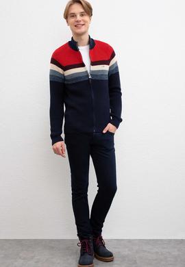 Erkek Lacivert  Triko Hırka - 50214155008