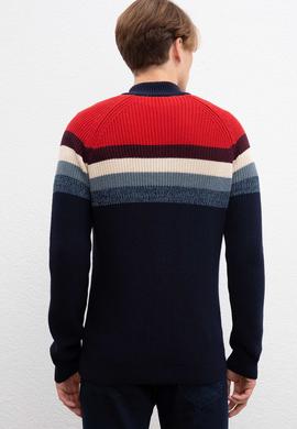 Erkek Lacivert  Triko Hırka - 50214155008