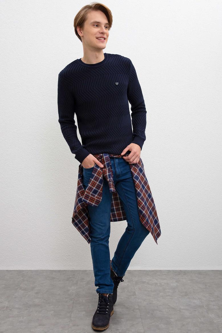 Erkek Lacivert Kazak - 50207633070