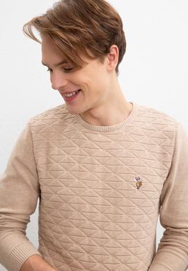 Erkek Camel Melanj Kazak - 50207676023