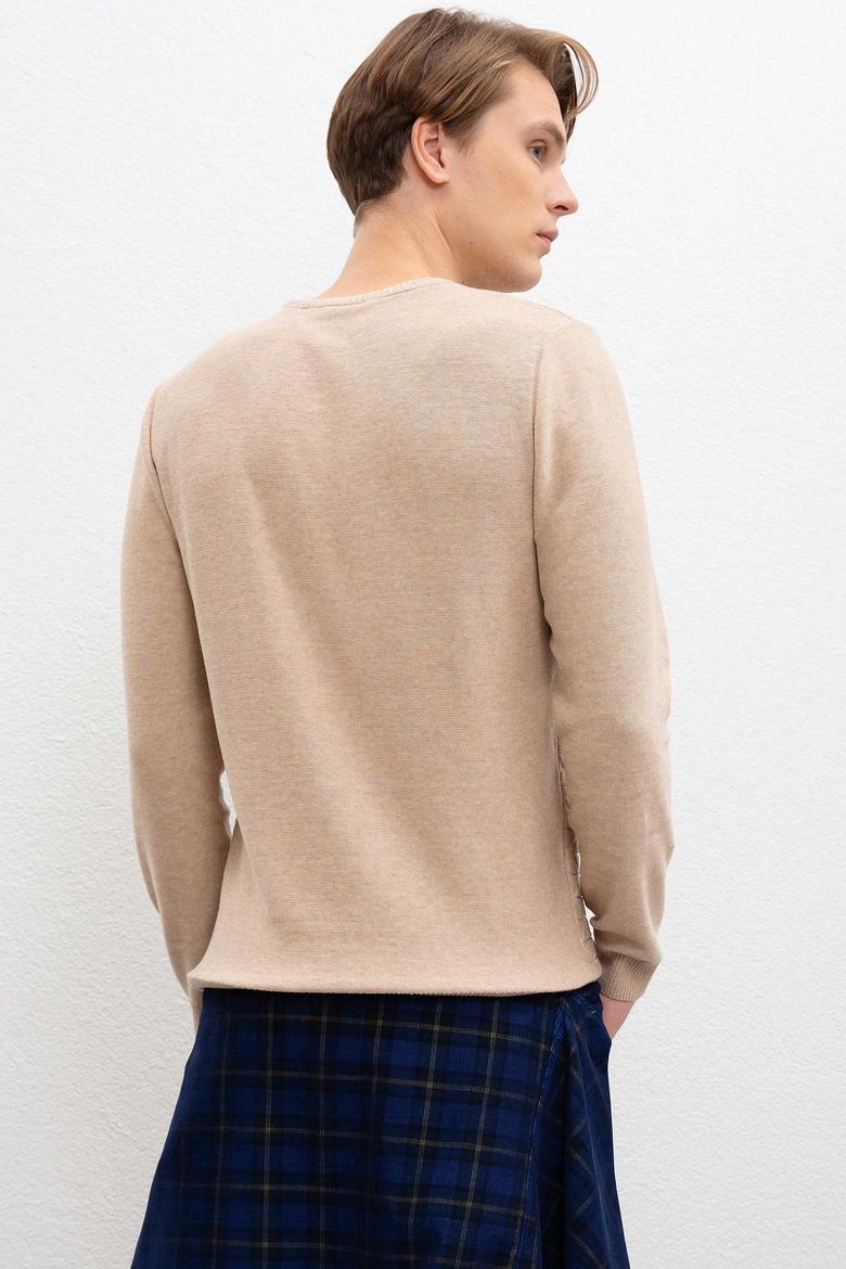 Erkek Camel Melanj Kazak - 50207676023