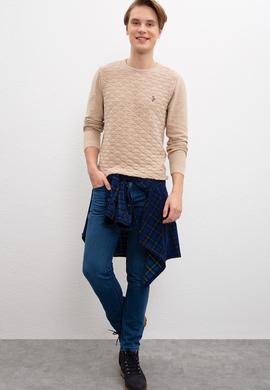 Erkek Camel Melanj Kazak - 50207676023