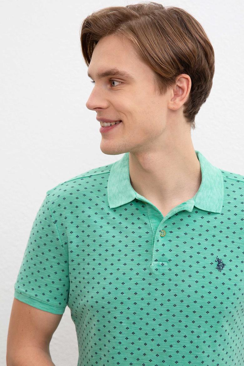 Erkek Mint Polo Yaka Tişört