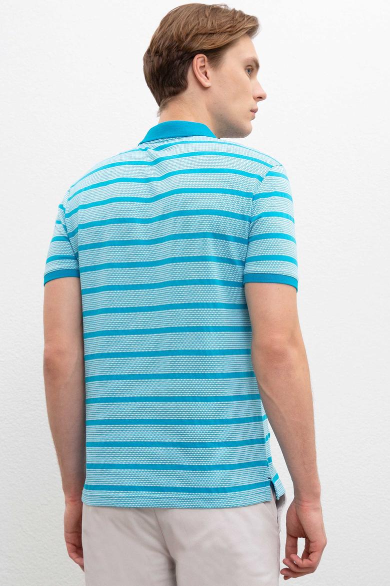 Erkek Petrol Polo Yaka Tişört - 50221124020