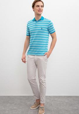 Erkek Petrol Polo Yaka Tişört - 50221124020