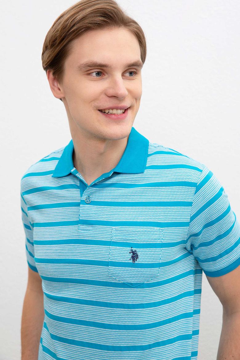 Erkek Petrol Polo Yaka Tişört - 50221124020