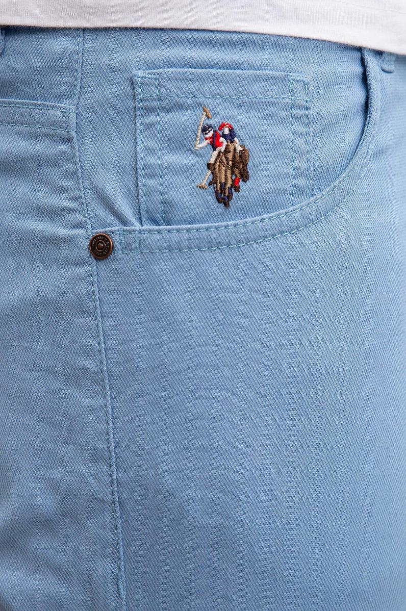 Erkek Açık İndigo Kanvas Pantolon