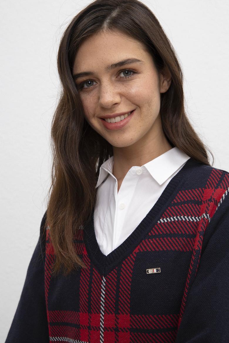 Kadın Lacivert Triko Kazak - 50206766007