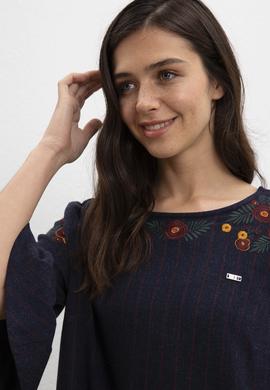 Kadın Lacivert Dokuma Elbise - 50213146007