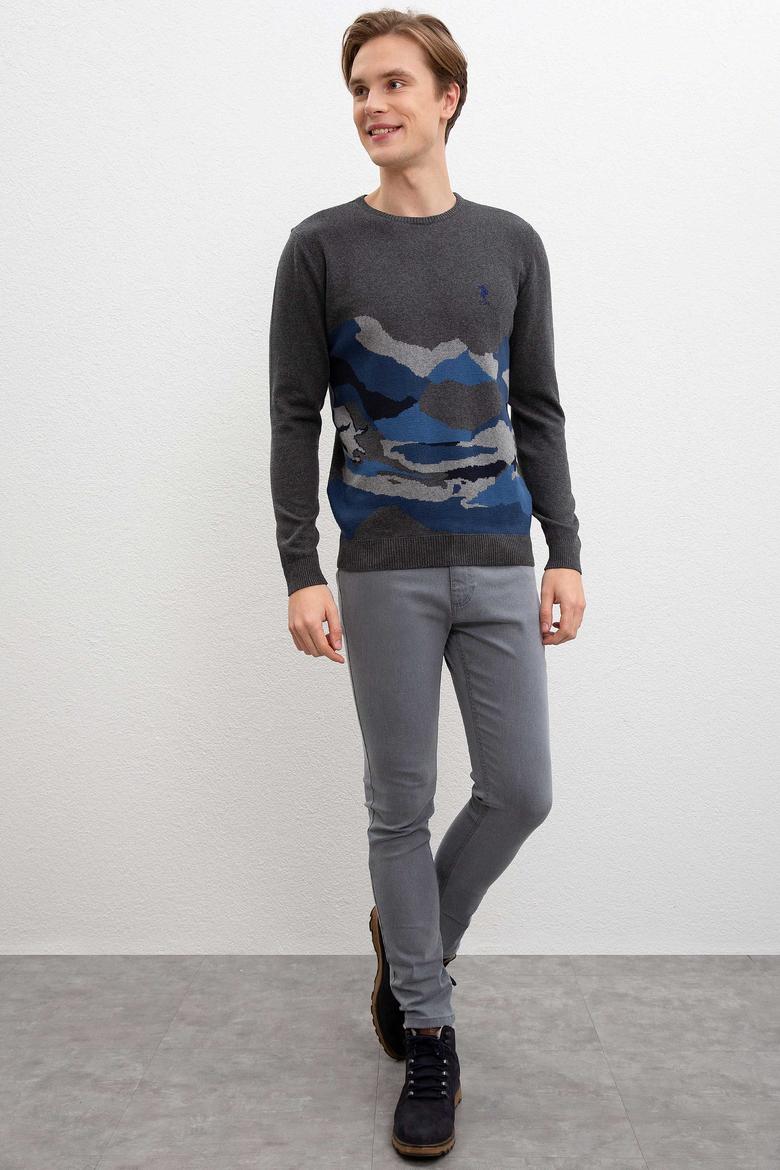 Erkek Antrasit Melanj Kazak - 50207702015