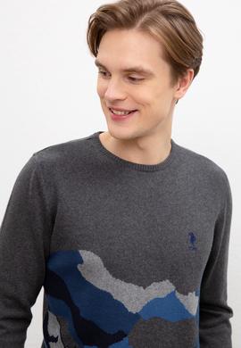 Erkek Antrasit Melanj Kazak - 50207702015