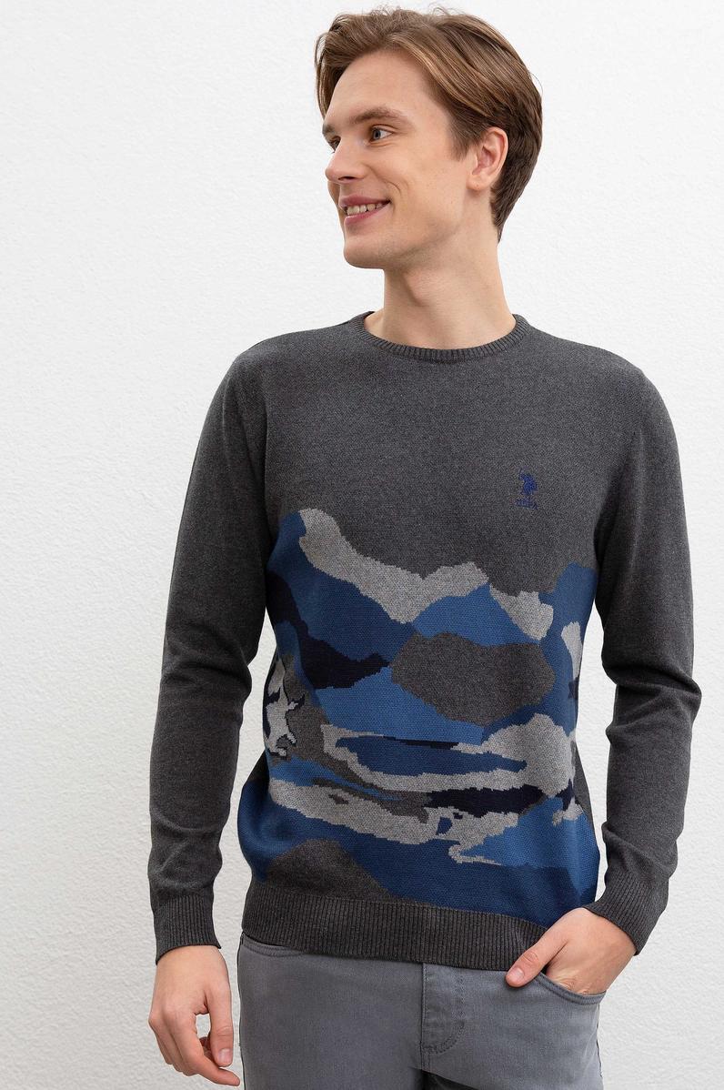 Erkek Antrasit Melanj Kazak