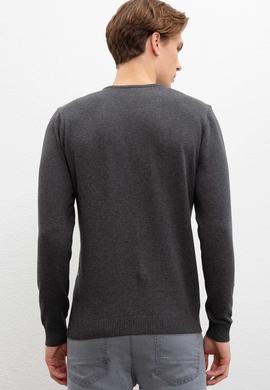 Erkek Antrasit Melanj Kazak - 50207702015