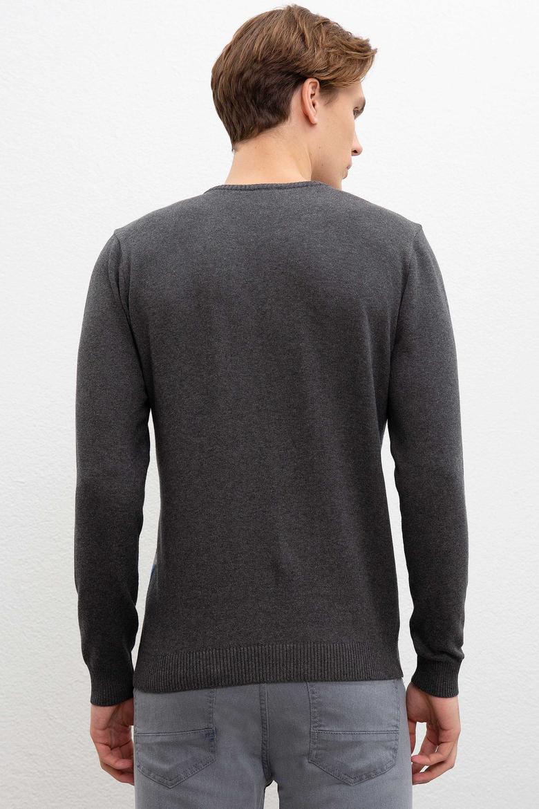 Erkek Antrasit Melanj Kazak - 50207702015