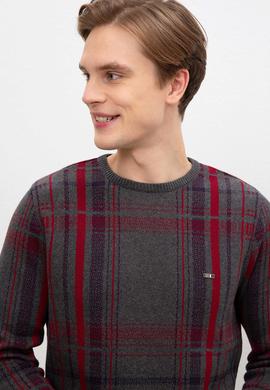 Erkek Antrasit Melanj Bisiklet Yaka Triko Kazak - 50207707019