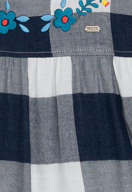 Kız Çocuk Lacivert Dokuma Gömlek - 50208143009