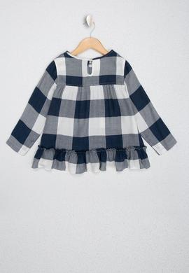 Kız Çocuk Lacivert Dokuma Gömlek - 50208143009