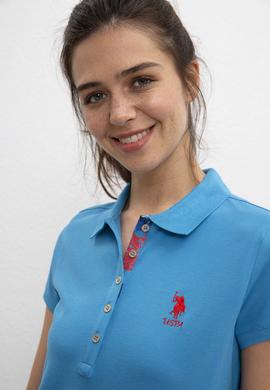 Kadın İndigo Basic Polo Yaka Tişört - 50198886168