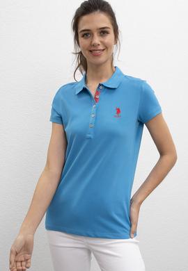 Kadın İndigo Basic Polo Yaka Tişört - 50198886168