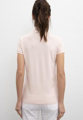 Kadın Pembe Polo Yaka T-Shirt - 50198886193