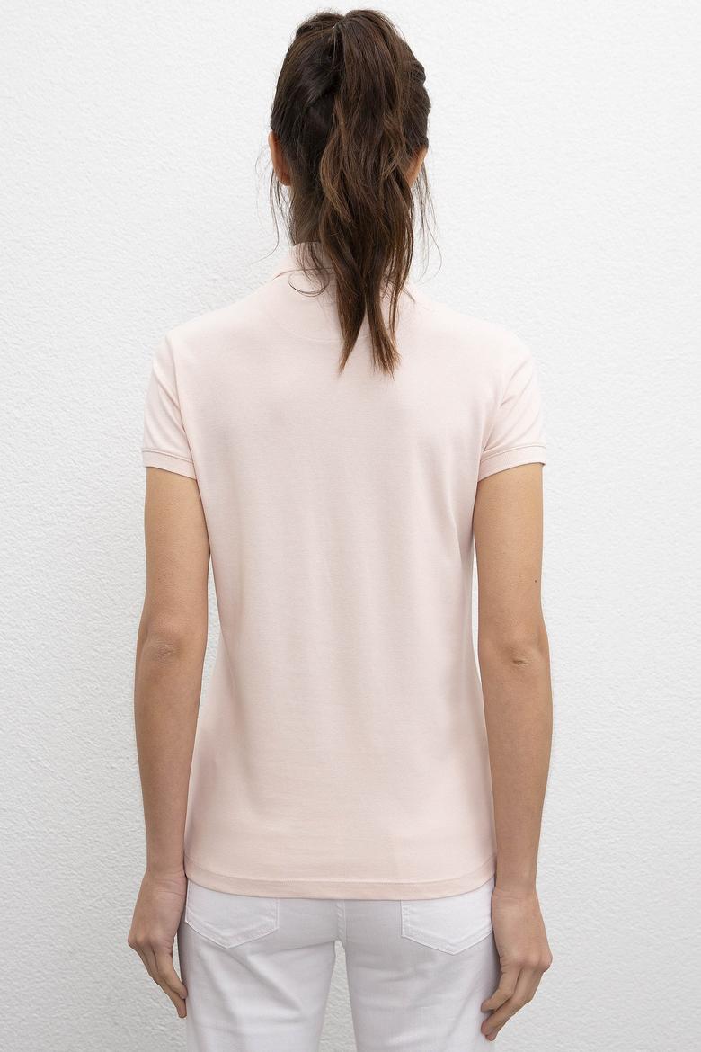 Kadın Pembe Polo Yaka T-Shirt - 50198886193