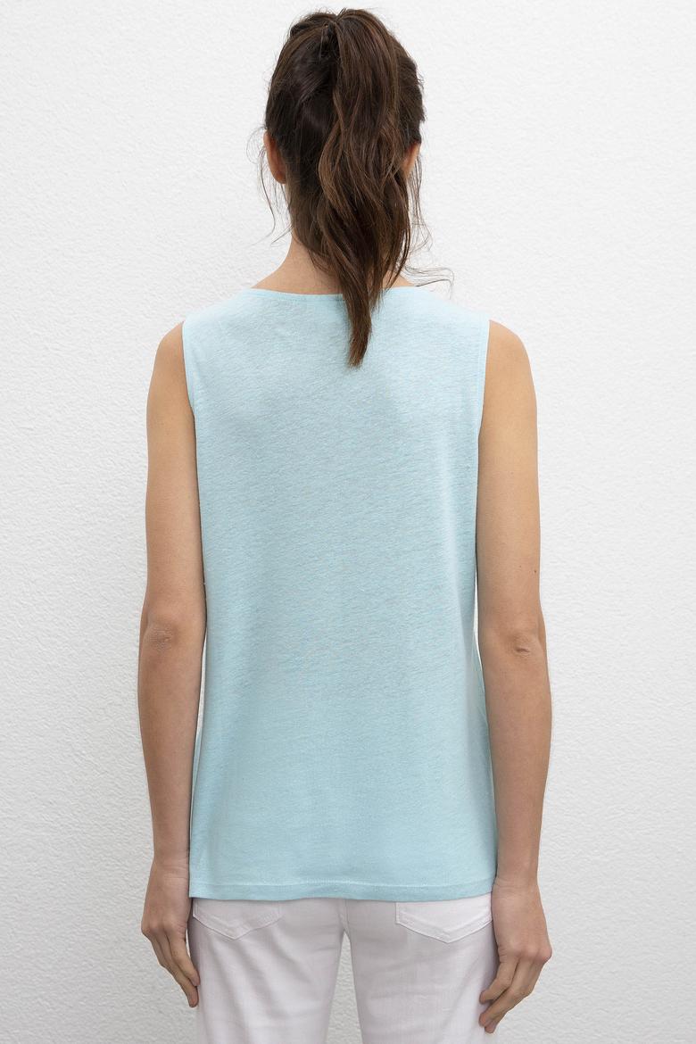 Kadın Açık Mavi Tişört - 50202173043
