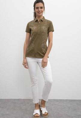 Kadın Koyu Haki Tişört - 50216132021