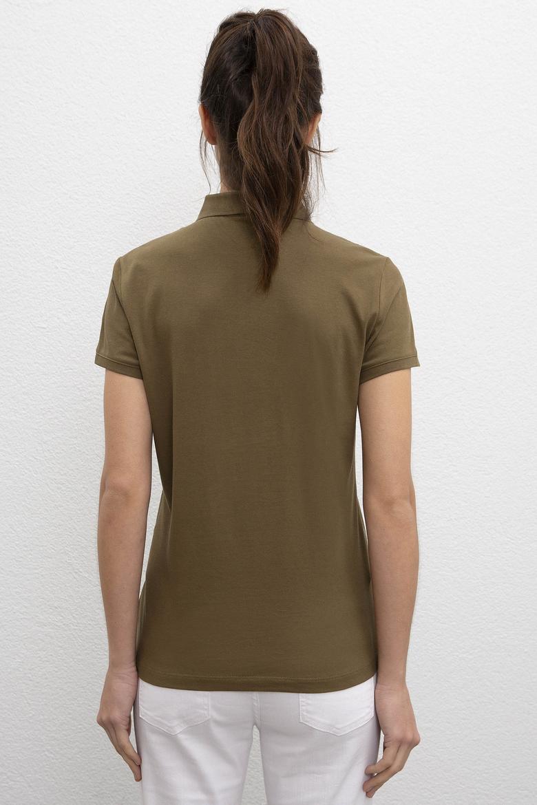 Kadın Koyu Haki Tişört - 50216132021