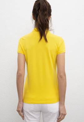 Kadın Sarı Polo Yaka T-Shirt - 50198886204