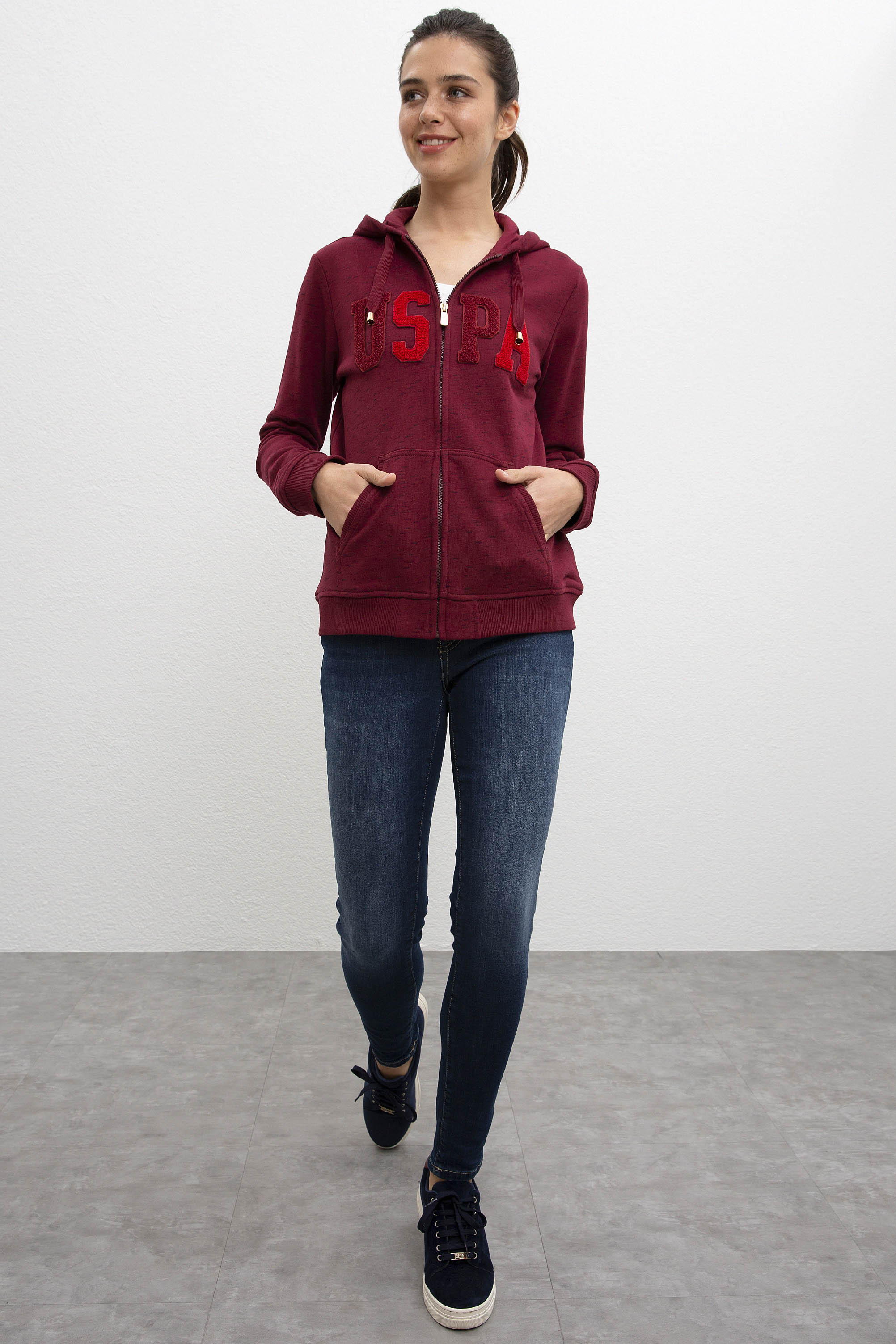 Kadın Bordo Sweatshirt