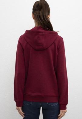 Kadın Bordo Sweatshirt - 50216084068